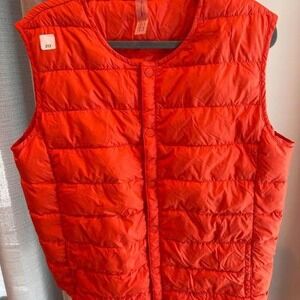 Outdoor Voices Mens Puffer Vest listed #213 ORANGE PUFFY VEST- XL NWOT- $30
